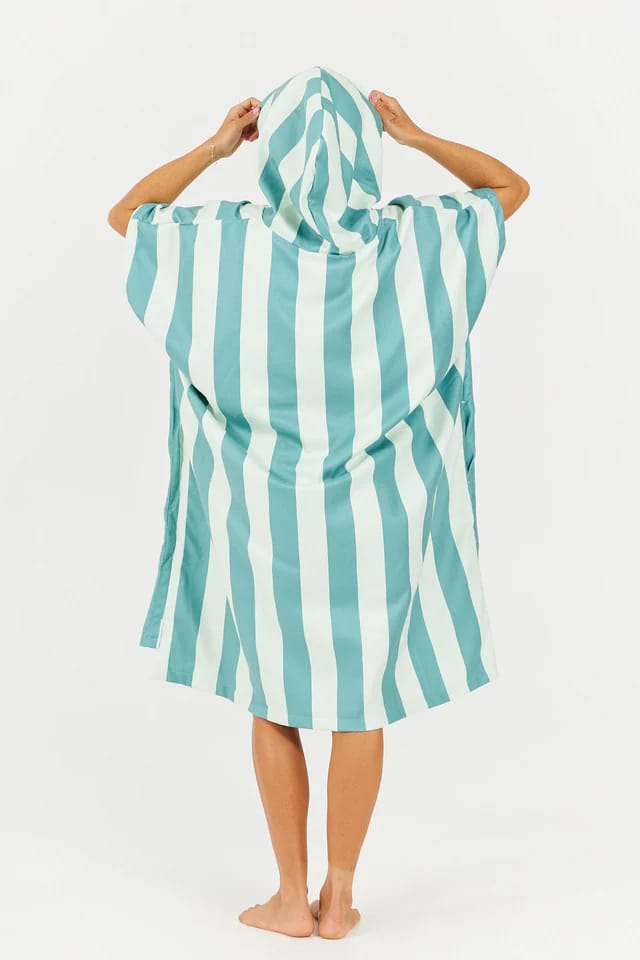 After Essentials Poncho Swim Club Stripes Green After Essentials