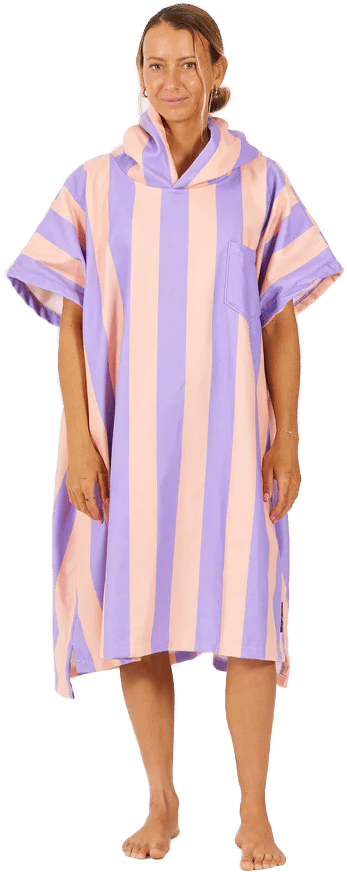 After Essentials Poncho Swim Club Stripes Pink