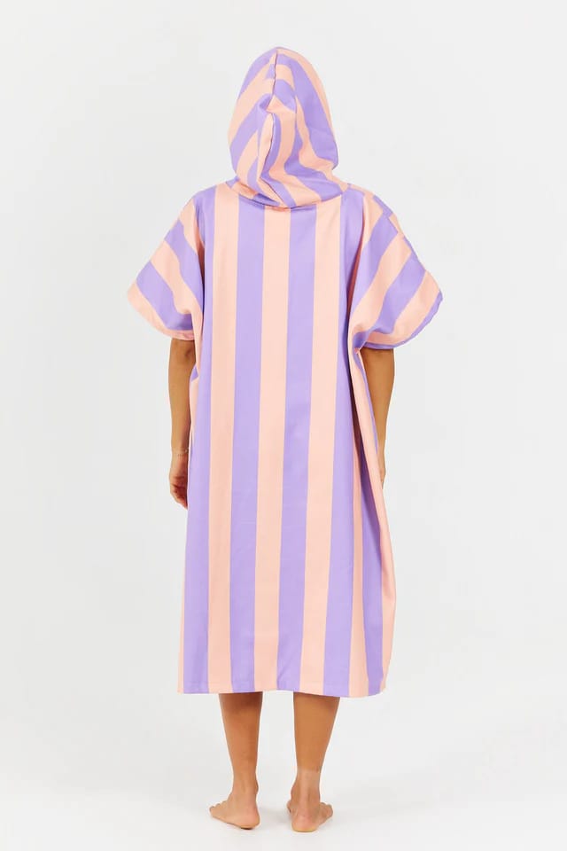 After Essentials Poncho Swim Club Stripes Pink After Essentials