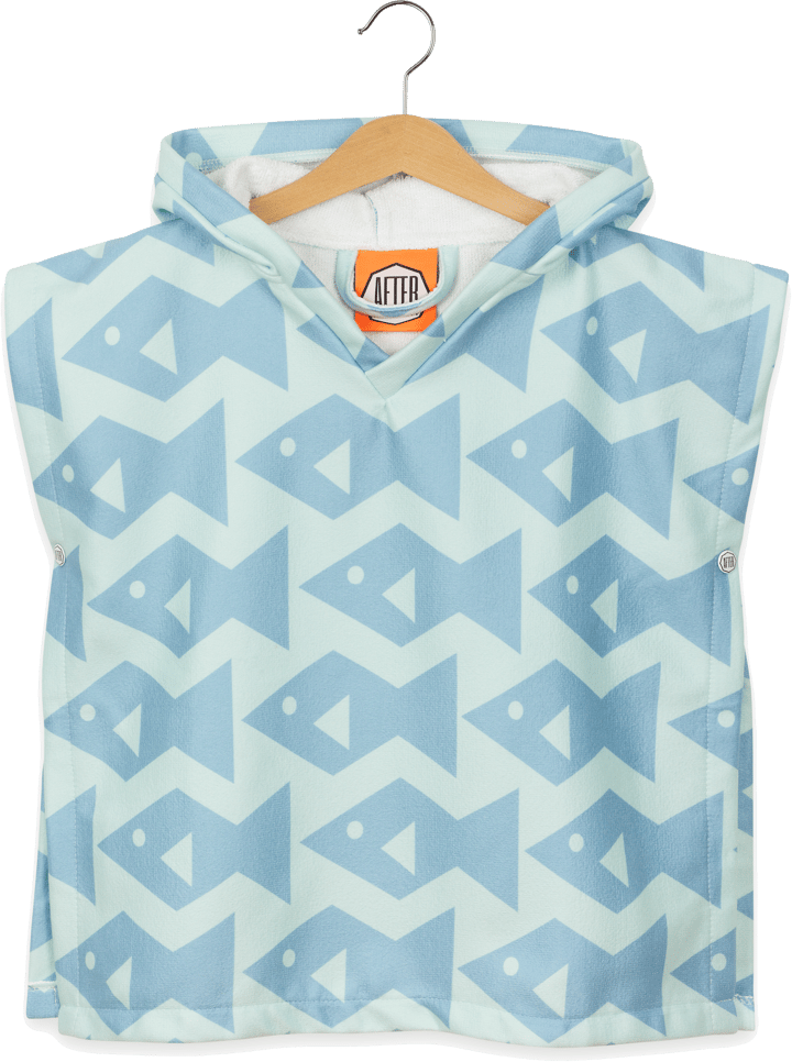 After Essentials Baby Snap-Button Poncho Square Fish After Essentials