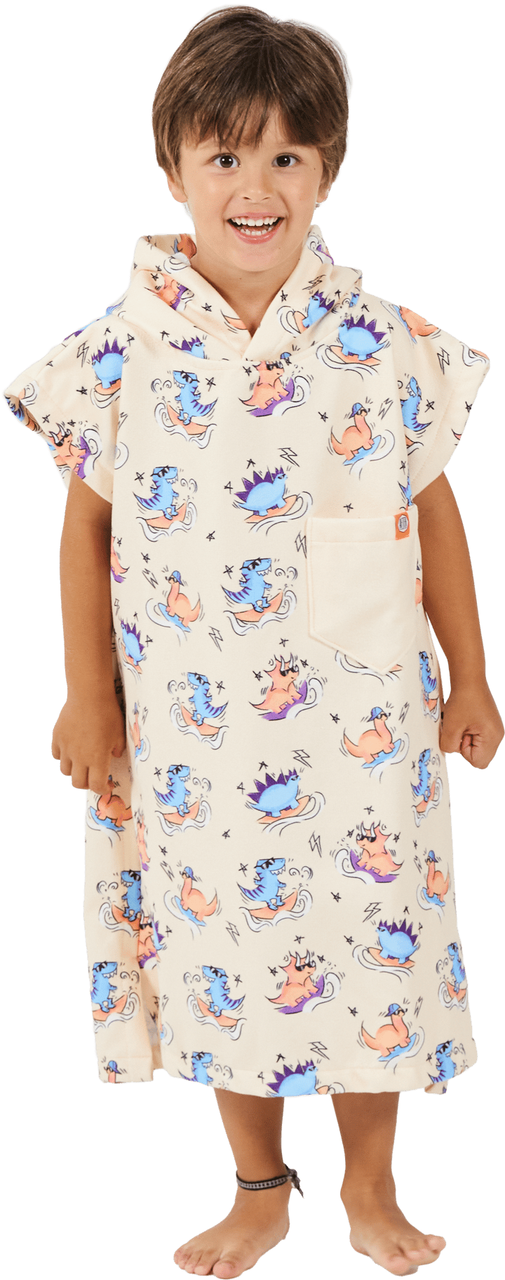 After Essentials Baby Poncho Dino Peach After Essentials
