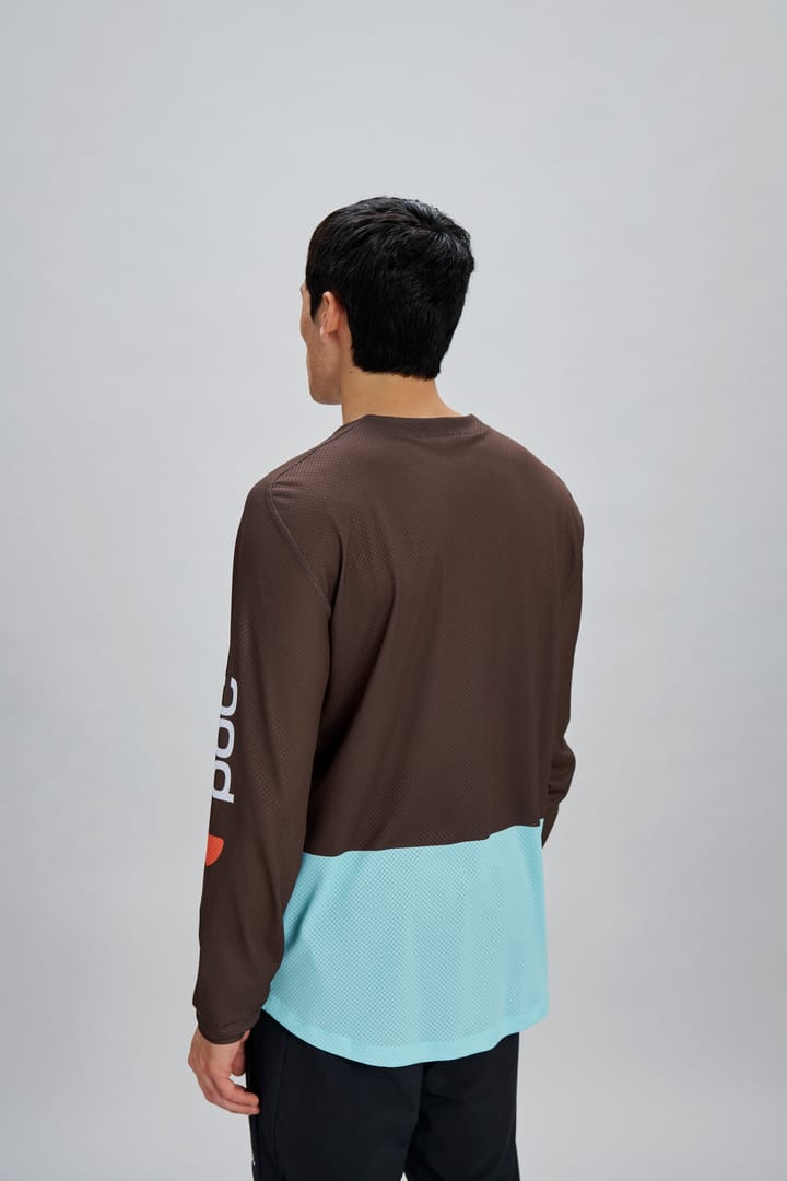 POC Men's Motion Air Long Sleeve MTB Jersey Bronzite Brown/Lazurite Blue POC