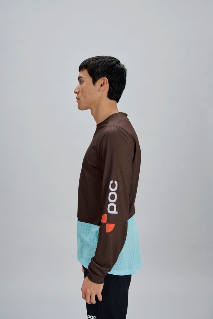 POC Men's Motion Air Long Sleeve MTB Jersey Bronzite Brown/Lazurite Blue POC