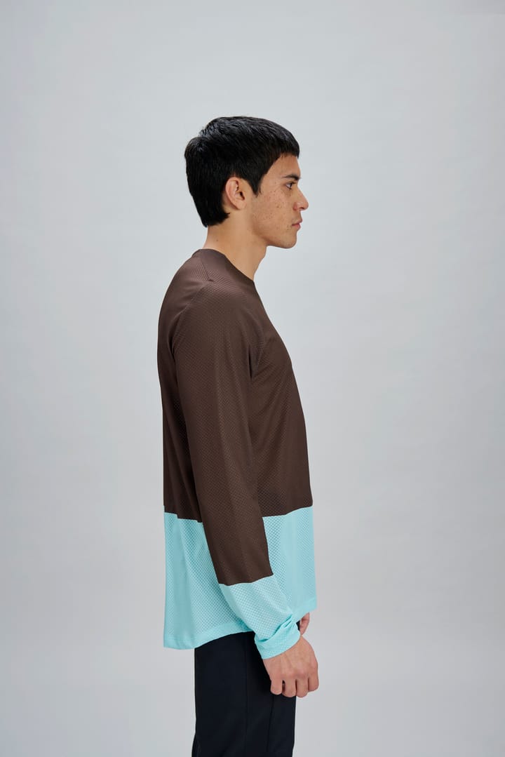 POC Men's Motion Air Long Sleeve MTB Jersey Bronzite Brown/Lazurite Blue POC