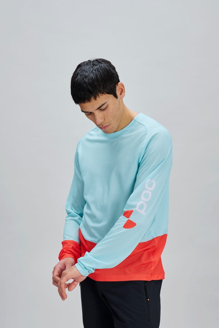 POC Men's Motion Air Long Sleeve MTB Jersey Lazurite Blue/Carnelian Orange POC