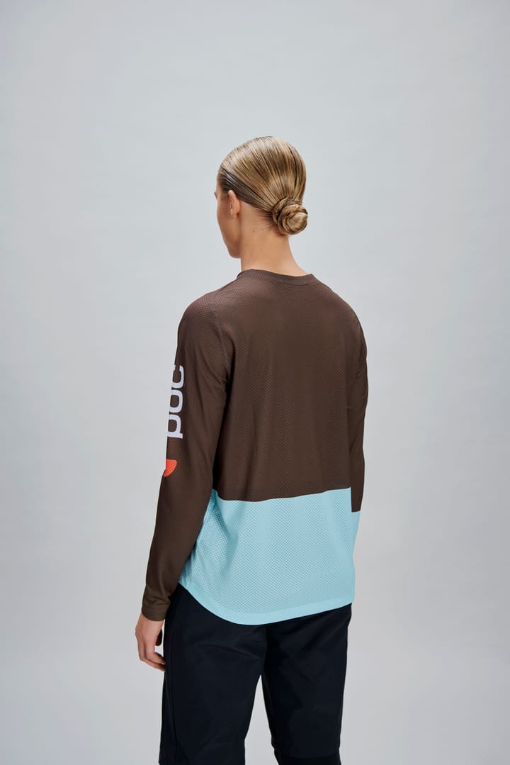 POC Women's Motion Air Long Sleeve MTB Jersey Bronzite Brown/Lazurite Blue POC