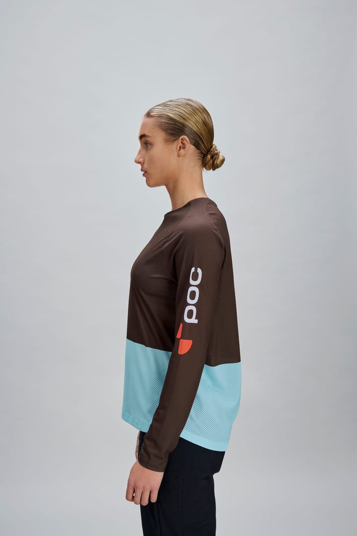 POC Women's Motion Air Long Sleeve MTB Jersey Bronzite Brown/Lazurite Blue POC