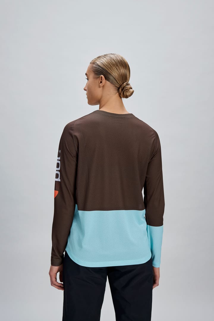POC Women's Motion Air Long Sleeve MTB Jersey Bronzite Brown/Lazurite Blue POC
