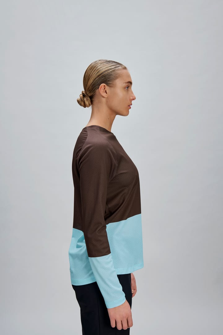 POC Women's Motion Air Long Sleeve MTB Jersey Bronzite Brown/Lazurite Blue POC