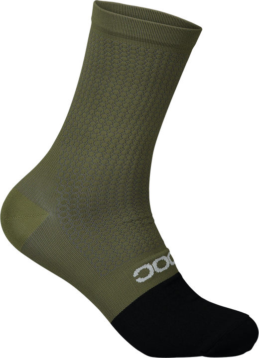 POC Flair Sock Mid Epidote Green/Uranium Black