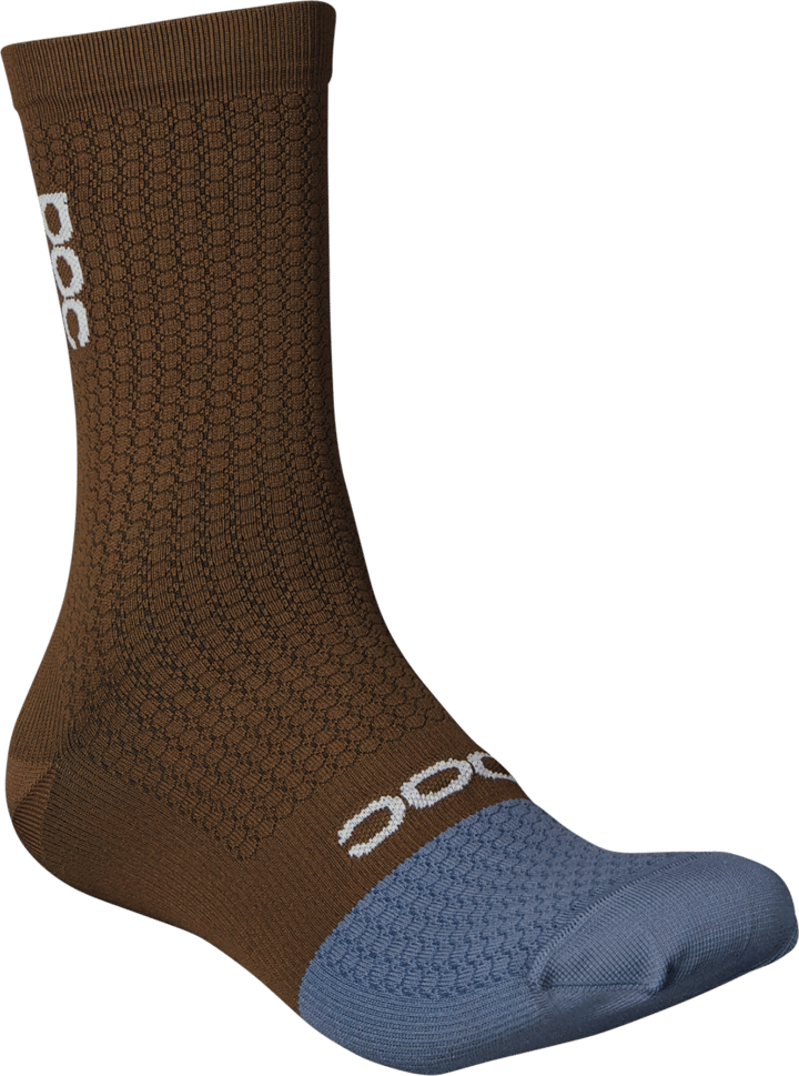 Flair Sock Mid Jasper Brown/Calcite Blue POC