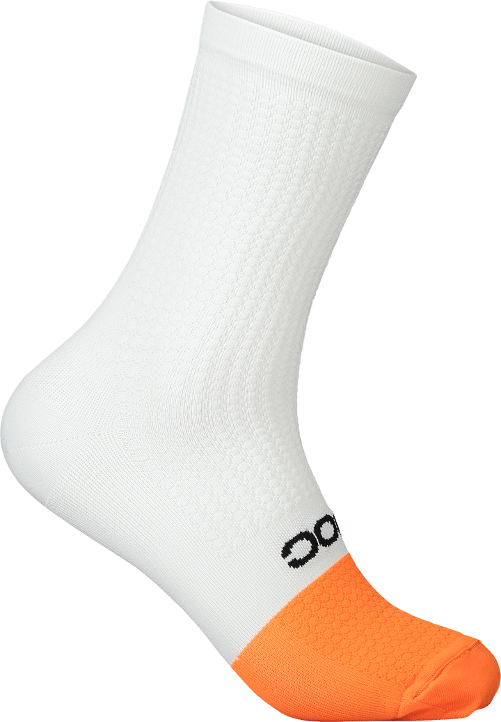 Flair Sock Mid Hydrogen White/Zink Orange POC