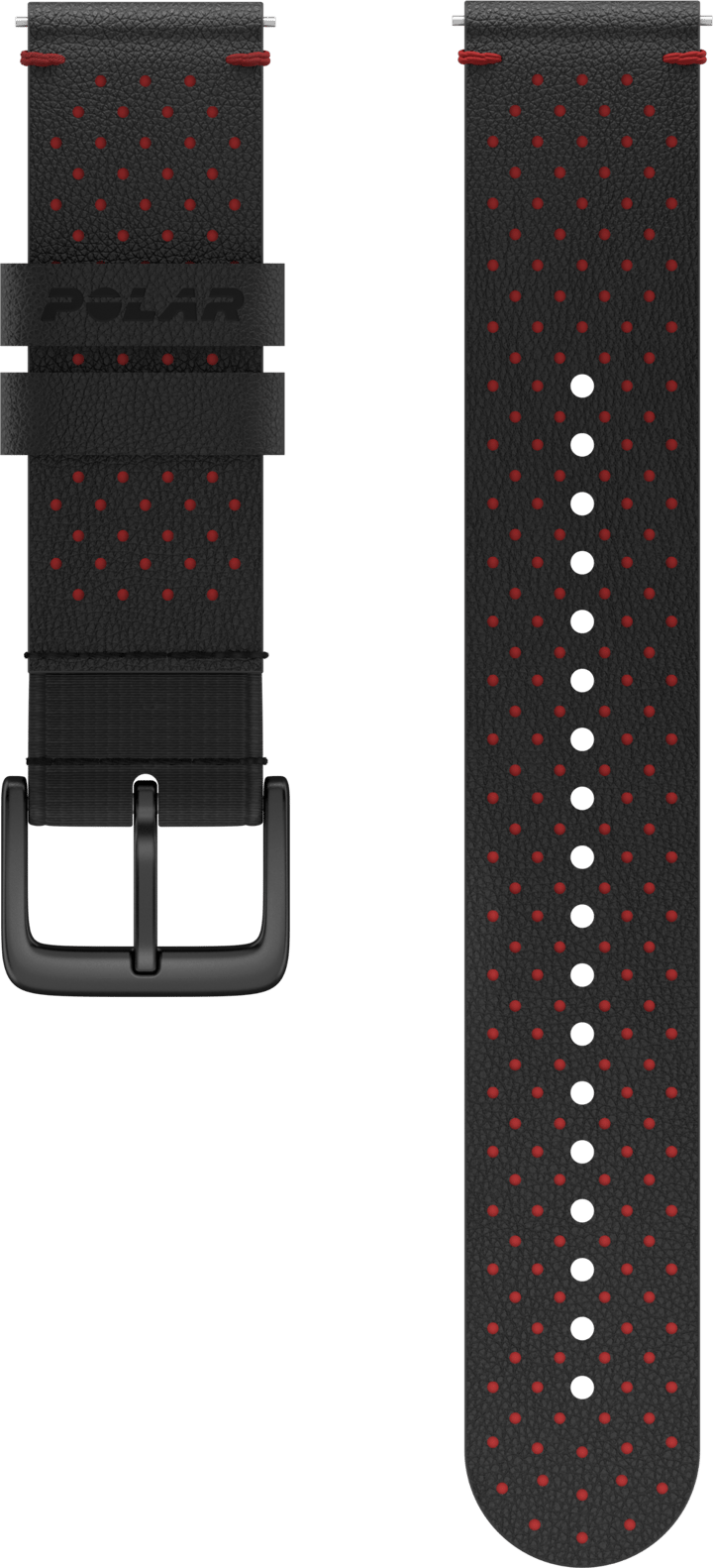 Polar Leather Wristband 20 Mm Black/Red Polar Polar Leather Wristband 20 Mm Black/Red Polar