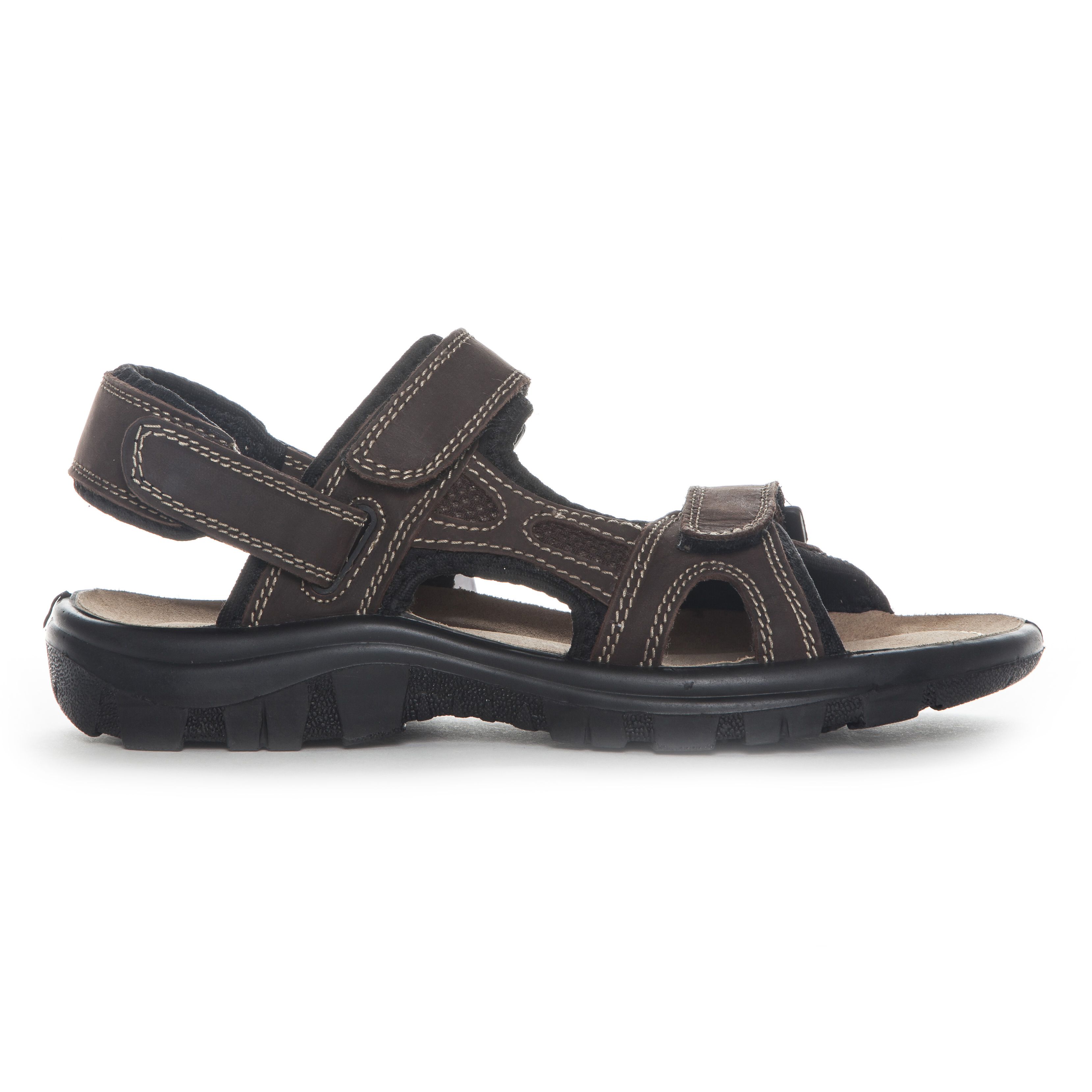 Sandal Leather Outsole PU Dark Brown