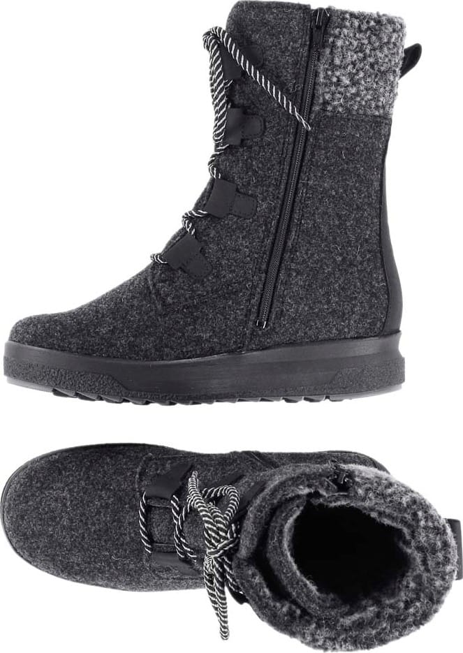 Pomar Women's Reki Gore-Tex Felt Boot Granit Felt/Black Waxy Leather Pomar