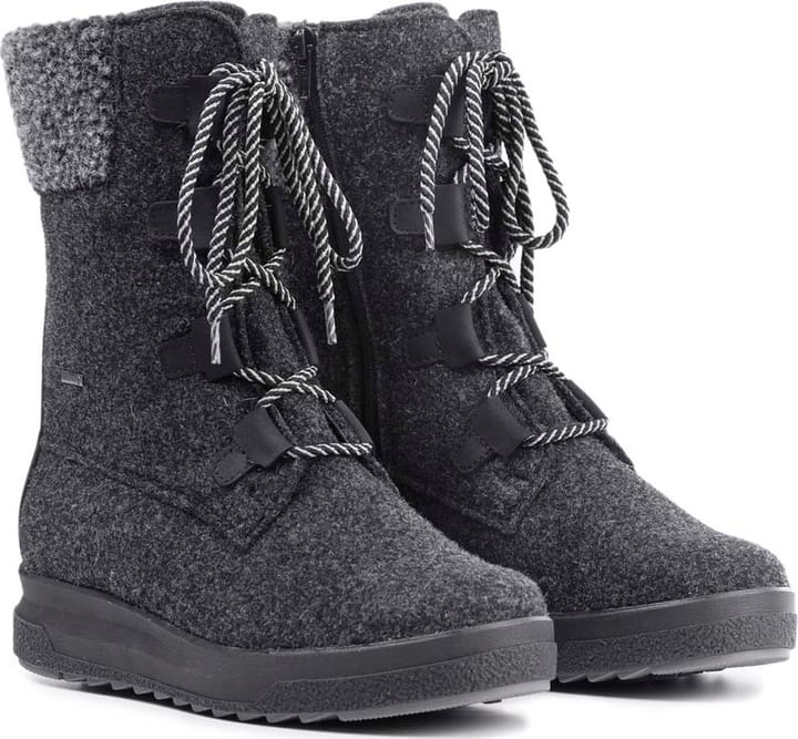 Pomar Women's Reki Gore-Tex Felt Boot Granit Felt/Black Waxy Leather Pomar