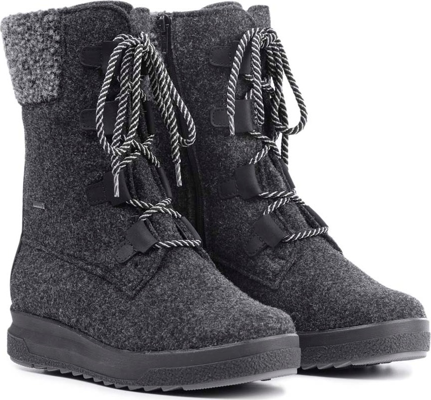 Granit Felt/Black Waxy Leather