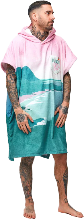 After Essentials Poncho Destination Hawai  OneSize