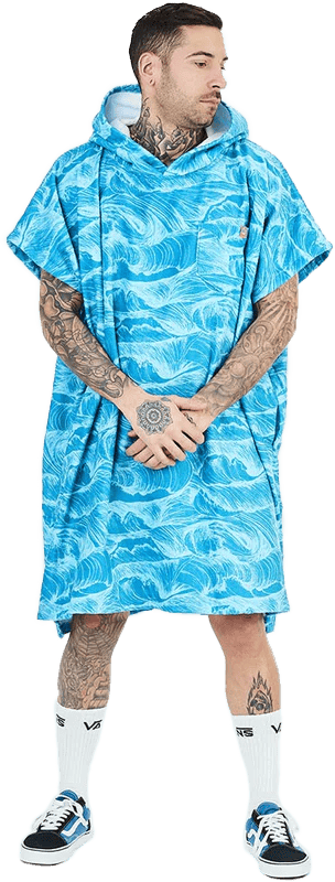 After Essentials Poncho Ocean Blue After Essentials