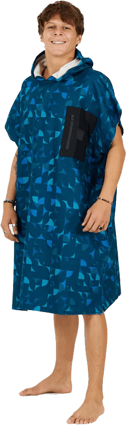 After Essentials Poncho Tech Pocket Blue Star