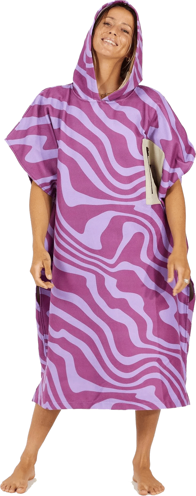 After Essentials Poncho Tech Pocket Crazy Waves After Essentials