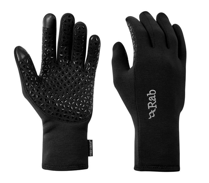 Rab Power Stretch Contact Grip Gloves Black Rab