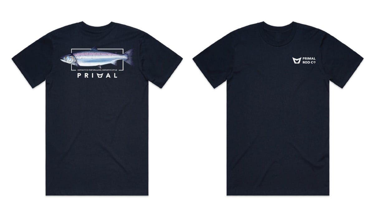 Primal Rod Co Artist Tee Salmon Navy