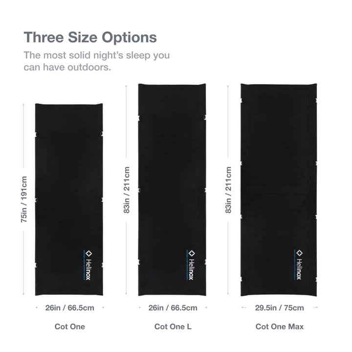 Helinox Cot One Convertible Long Black/O Blue Helinox