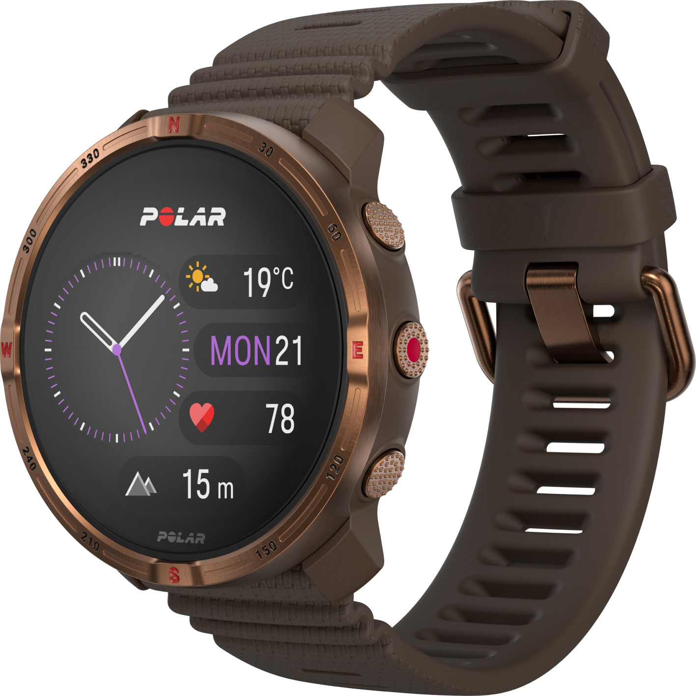 Polar Grit X2 Copper Brown Träningsklockor S-L