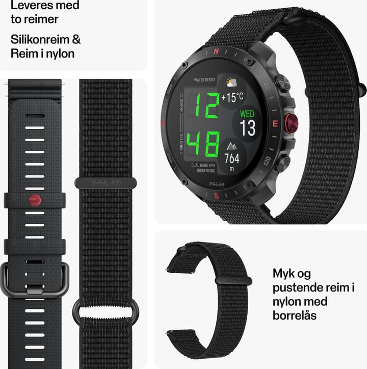 Polar Grit X2 Pro H&L Black Polar