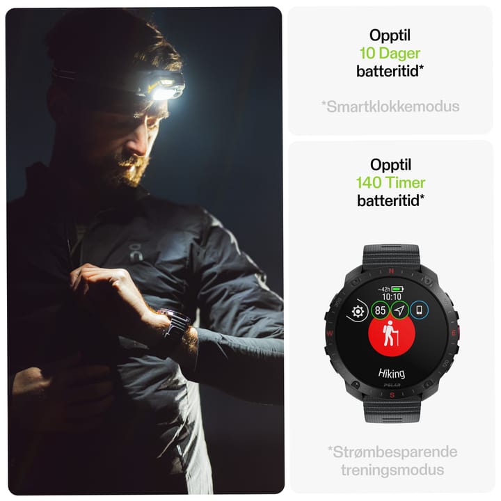 Polar Grit X2 Pro H&L Black Polar