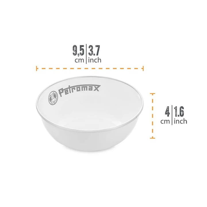 Petromax Enamel Bowls White 2 Pieces (160 Ml) White Petromax