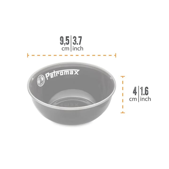 Petromax Enamel Bowls Black 2 Pieces (160 Ml) Black Petromax