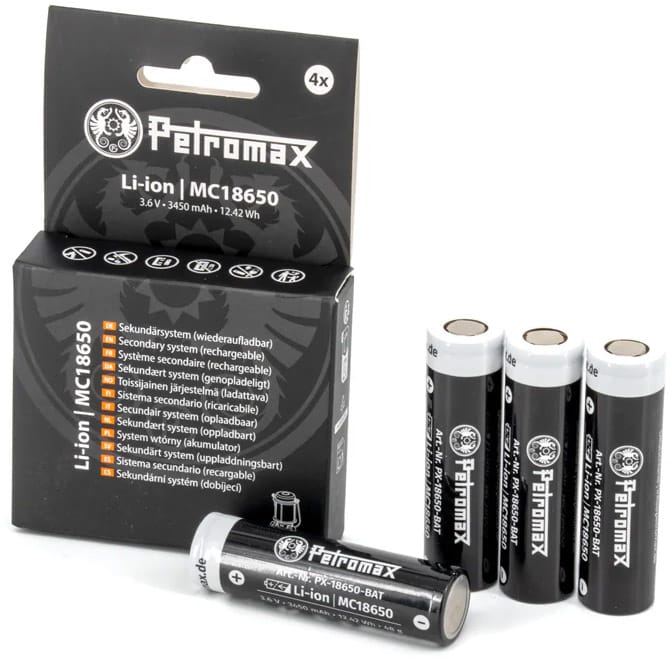 Petromax 18650 Battery 4-Pack Black Petromax