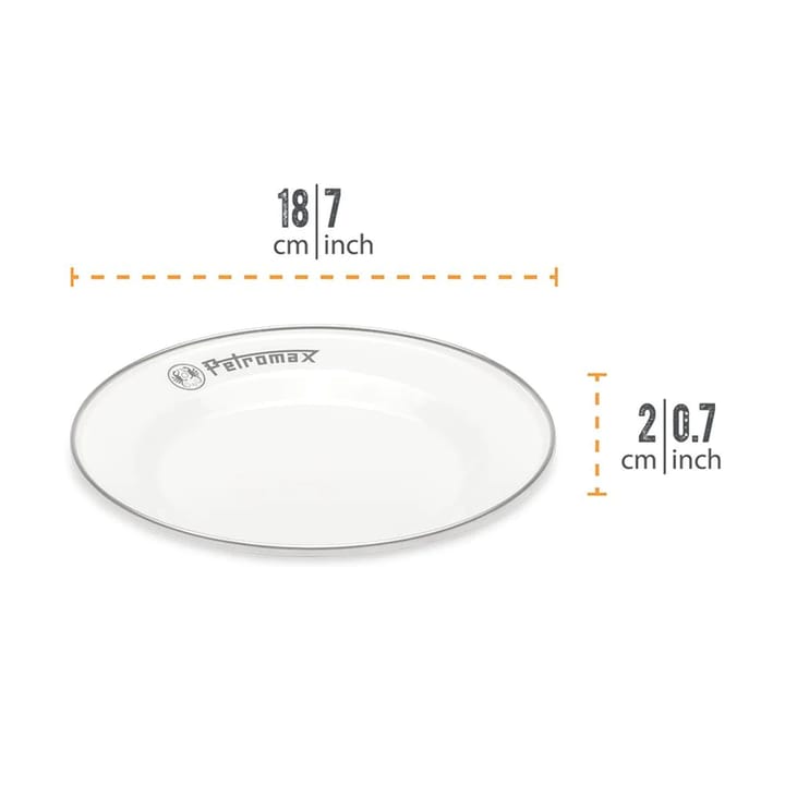 Petromax Enamel Plates White 2 Pieces (18 cm) White Petromax