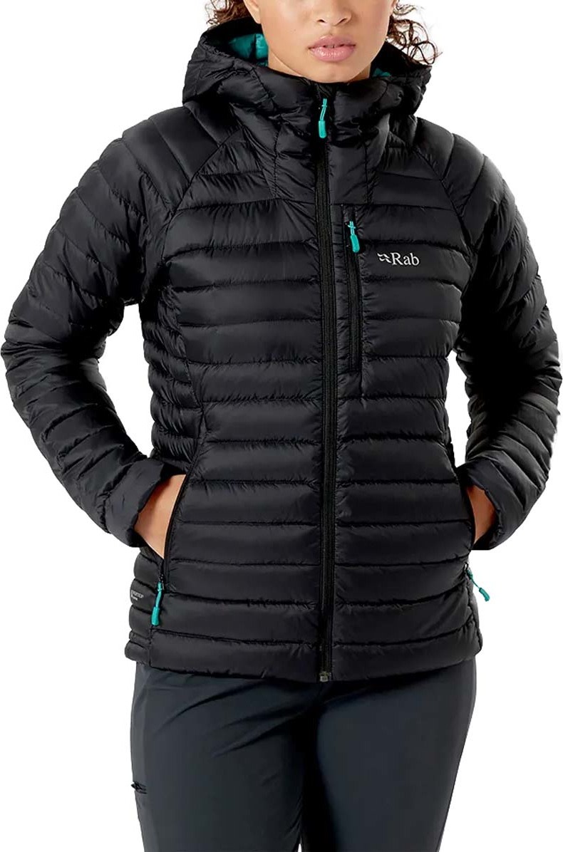 Rab Women's Microlight Alpine Jacket Black Dunfyllda mellanlagersjackor XS