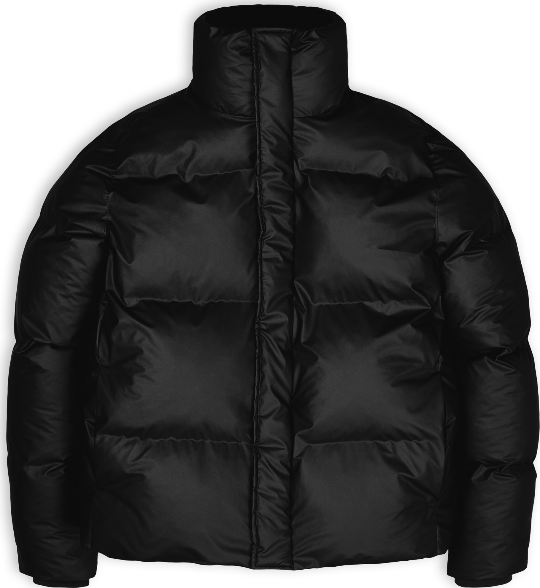 Rains Unisex Boxy Puffer Jacket Black S, Black