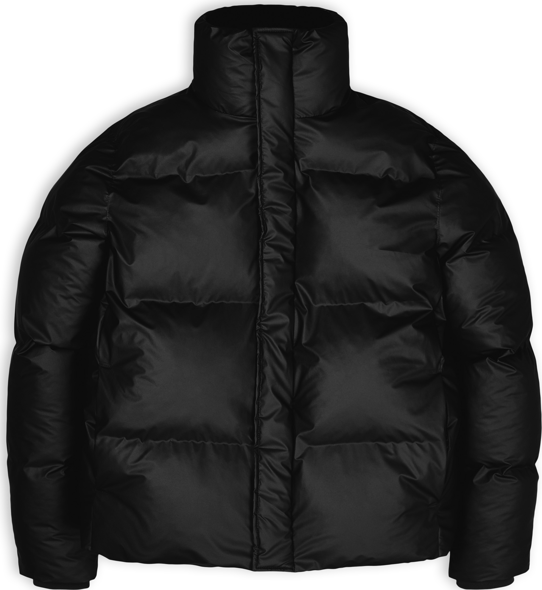 Rains Unisex Boxy Puffer Jacket Black