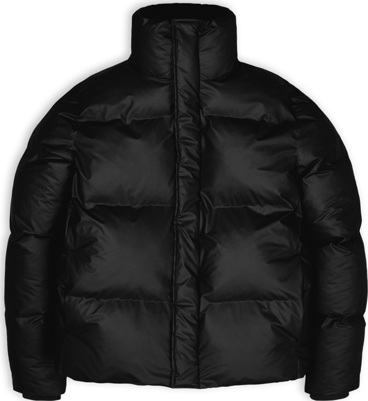 Unisex Boxy Puffer Jacket Black Rains