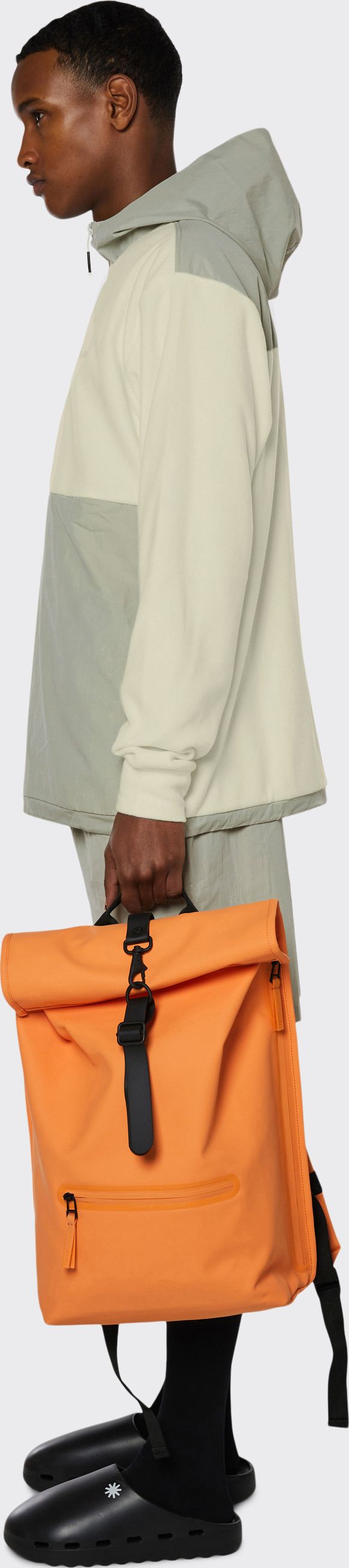 Rains Fleece Hoodie Fossil Rains Rains Fleece Hoodie Fossil Rains