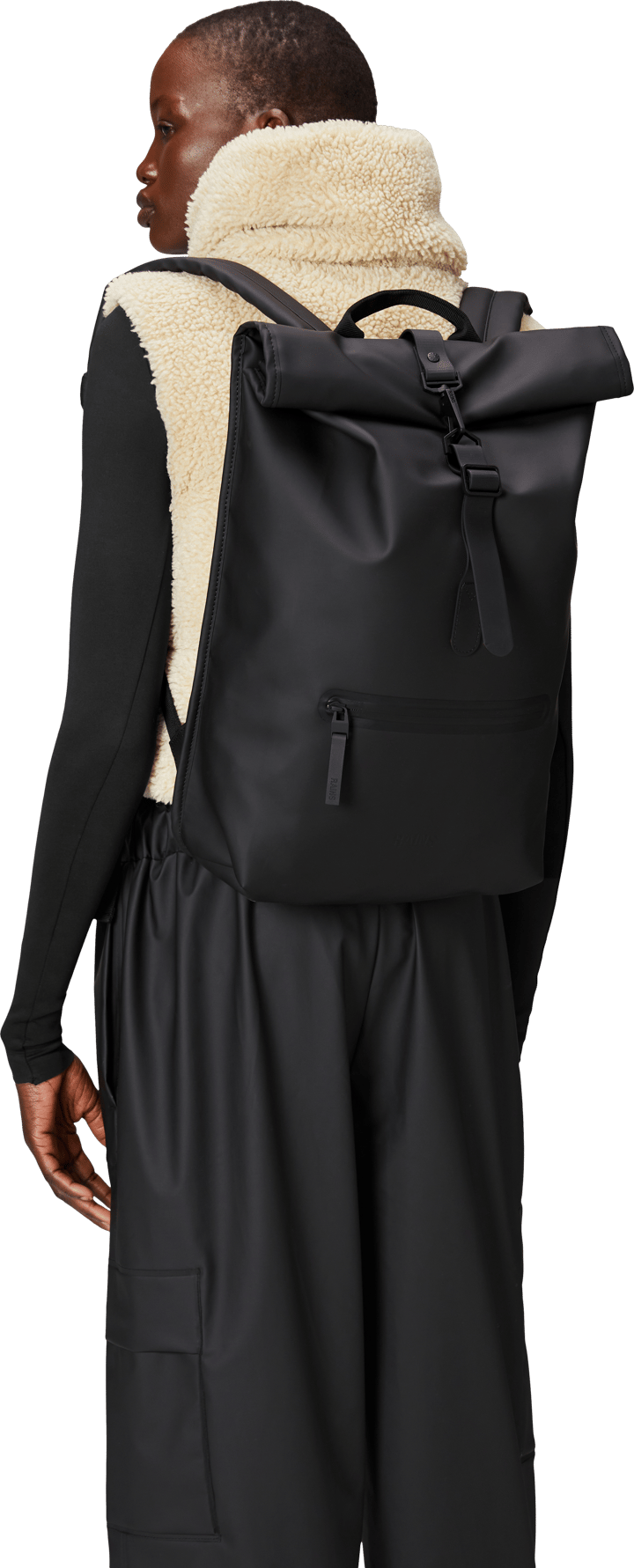 Rains Rolltop Rucksack W3 Black Rains