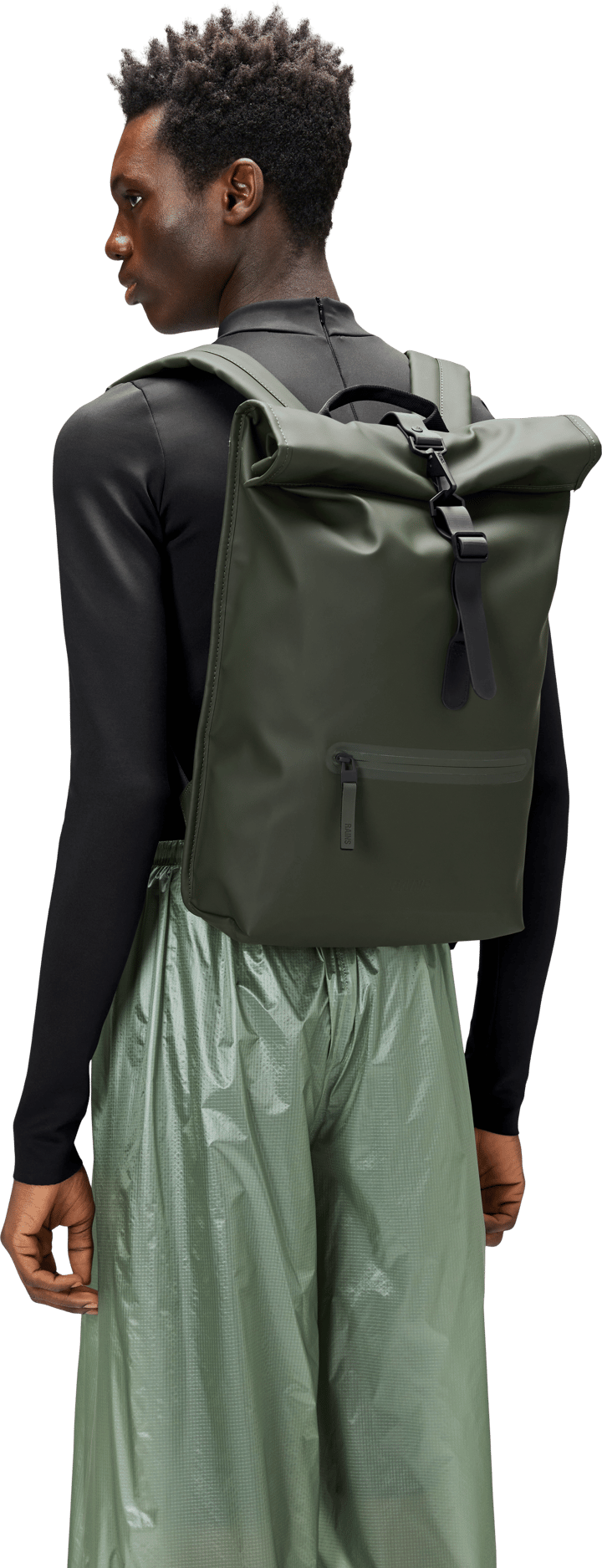 Rolltop Rucksack W3 Green Rains