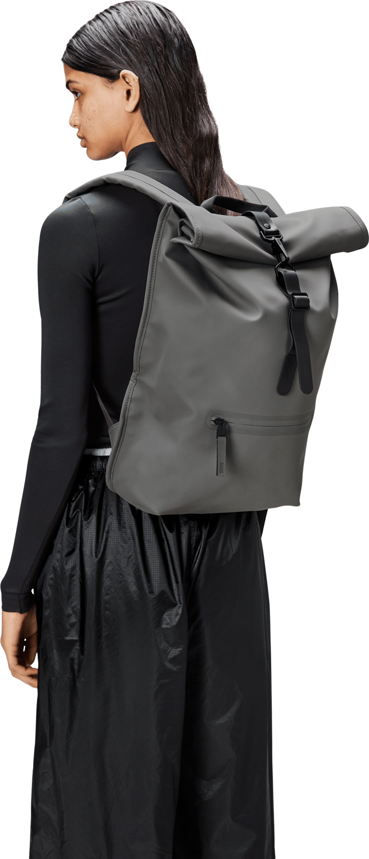 Rains Rolltop Rucksack W3 Grey Rains