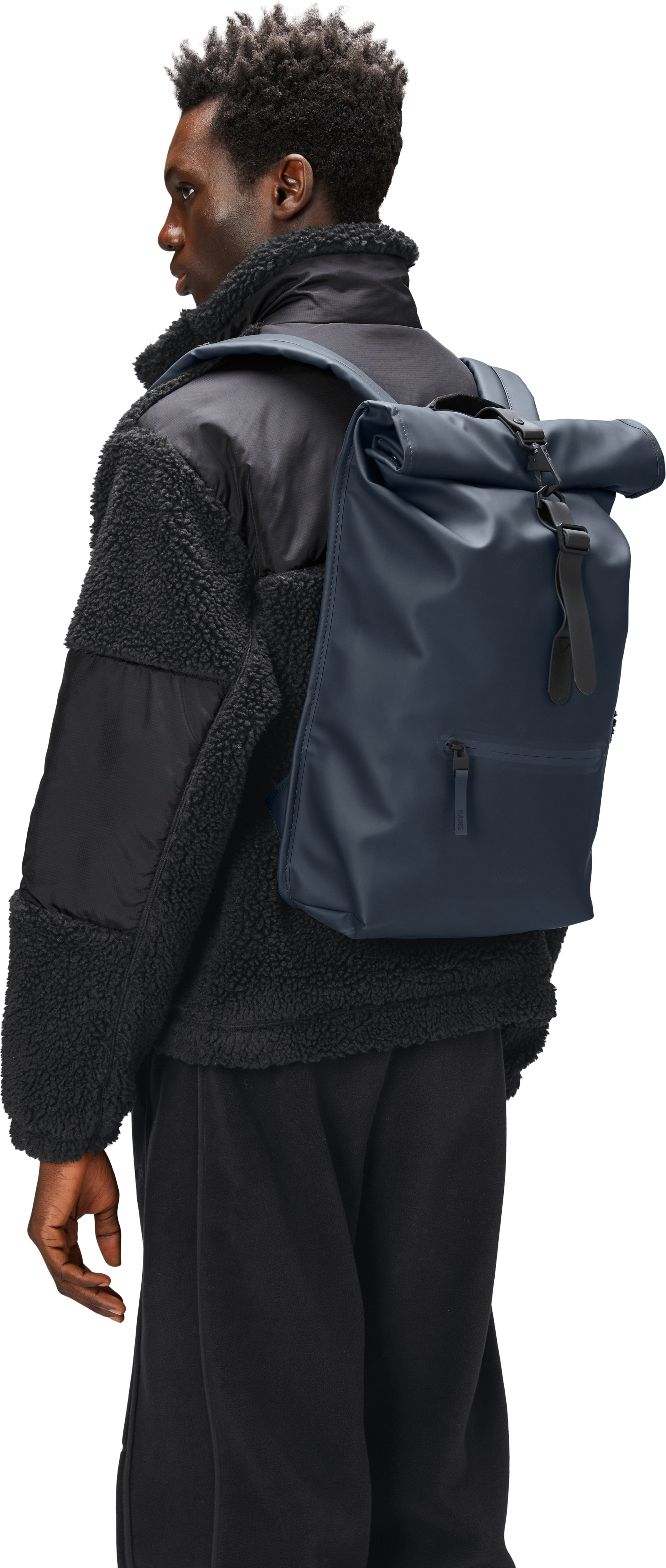 Rains Rolltop Rucksack W3 Navy | Buy Rains Rolltop Rucksack W3