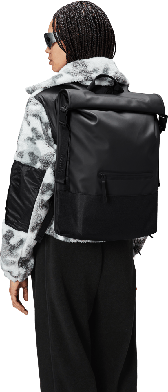 Rains Trail Rolltop Backpack Black Rains