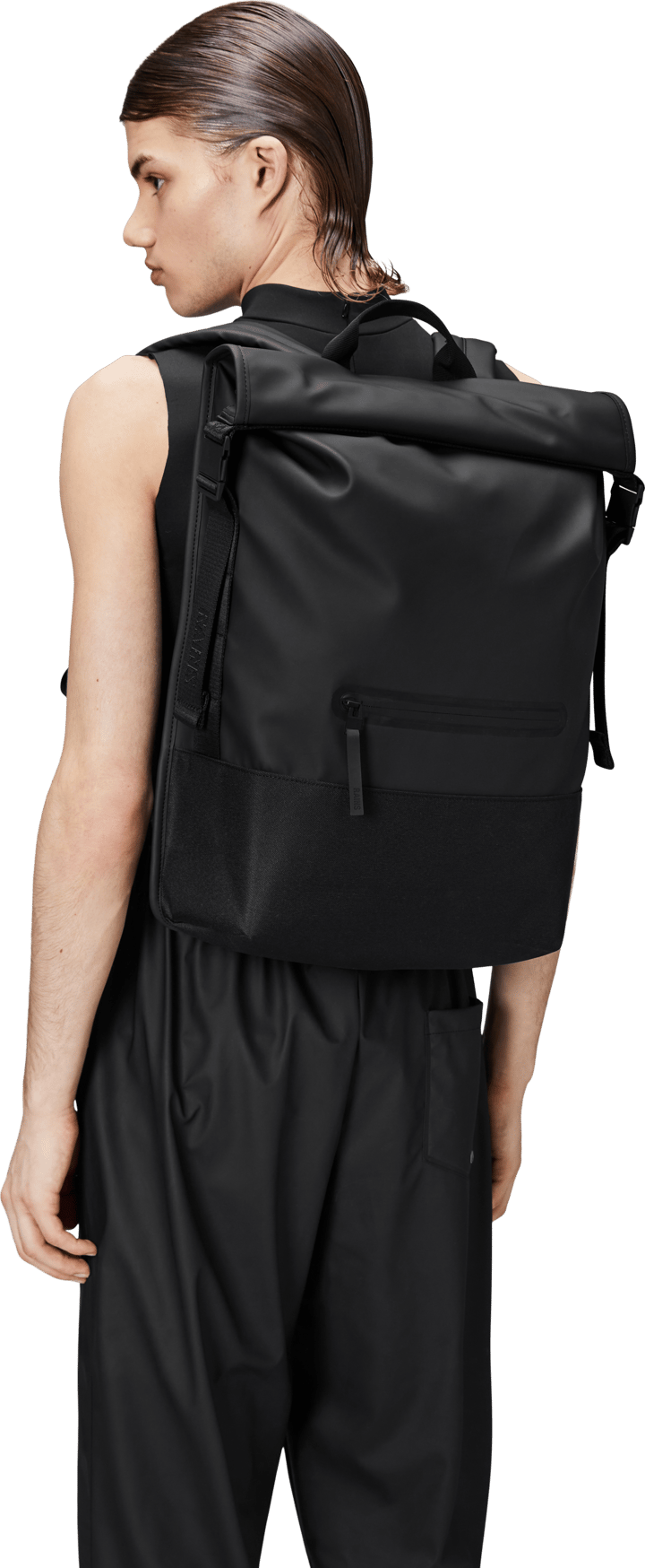 Rains Trail Rolltop Backpack Black Rains