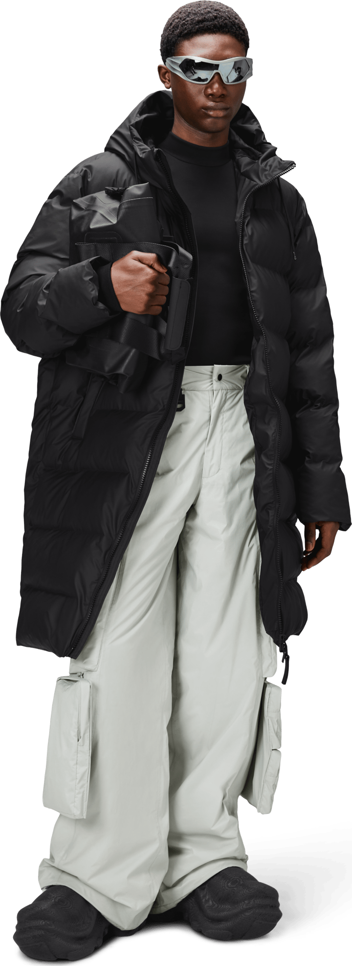 Rains Unisex Alta Long Puffer Jacket Black Rains