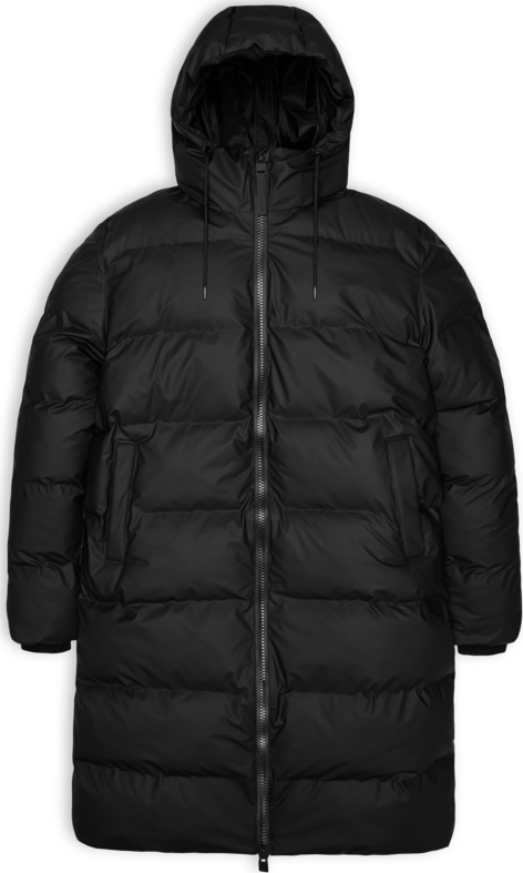 Rains Unisex Alta Long Puffer Jacket Black Rains