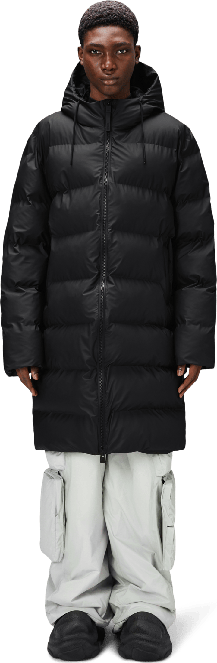 Rains Unisex Alta Long Puffer Jacket Black Rains