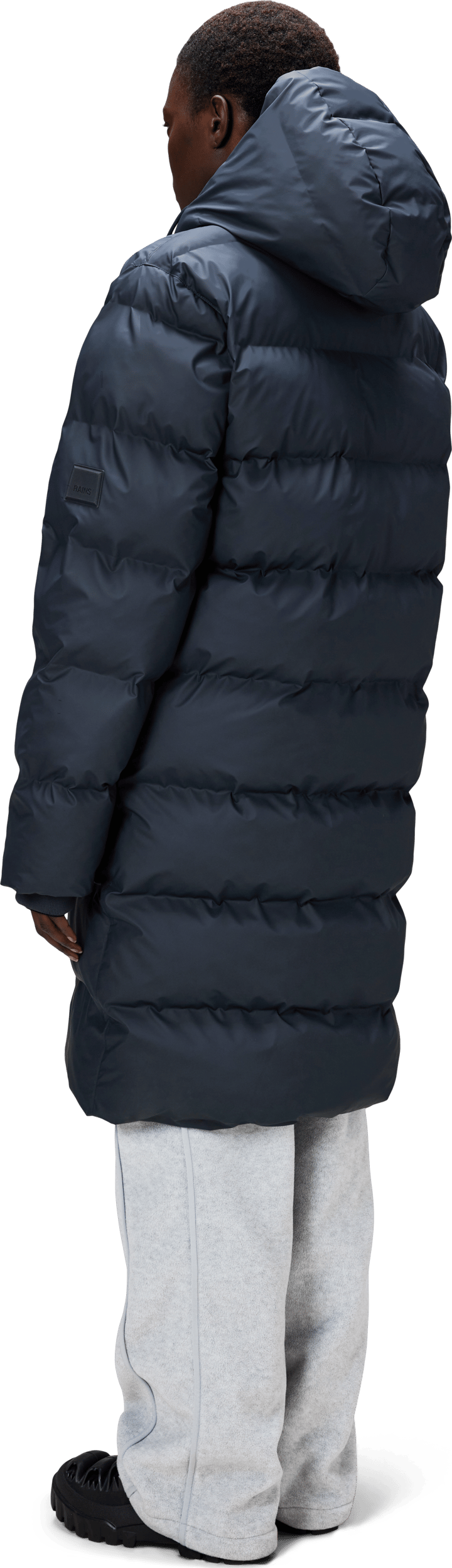 Rains Unisex Alta Long Puffer Jacket Navy Rains